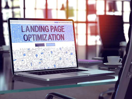 A landing page updates after being optimized