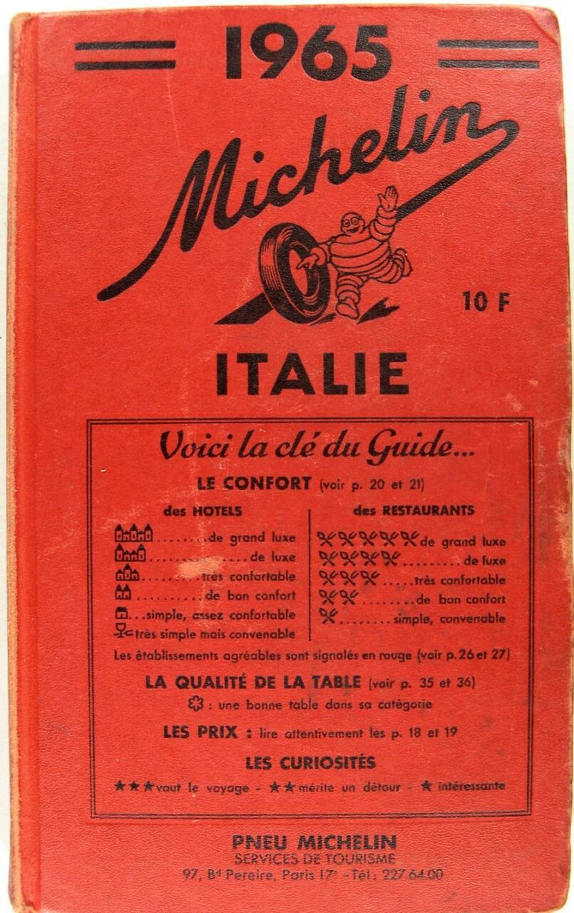 Michelin guide from 1965. Italian edition.