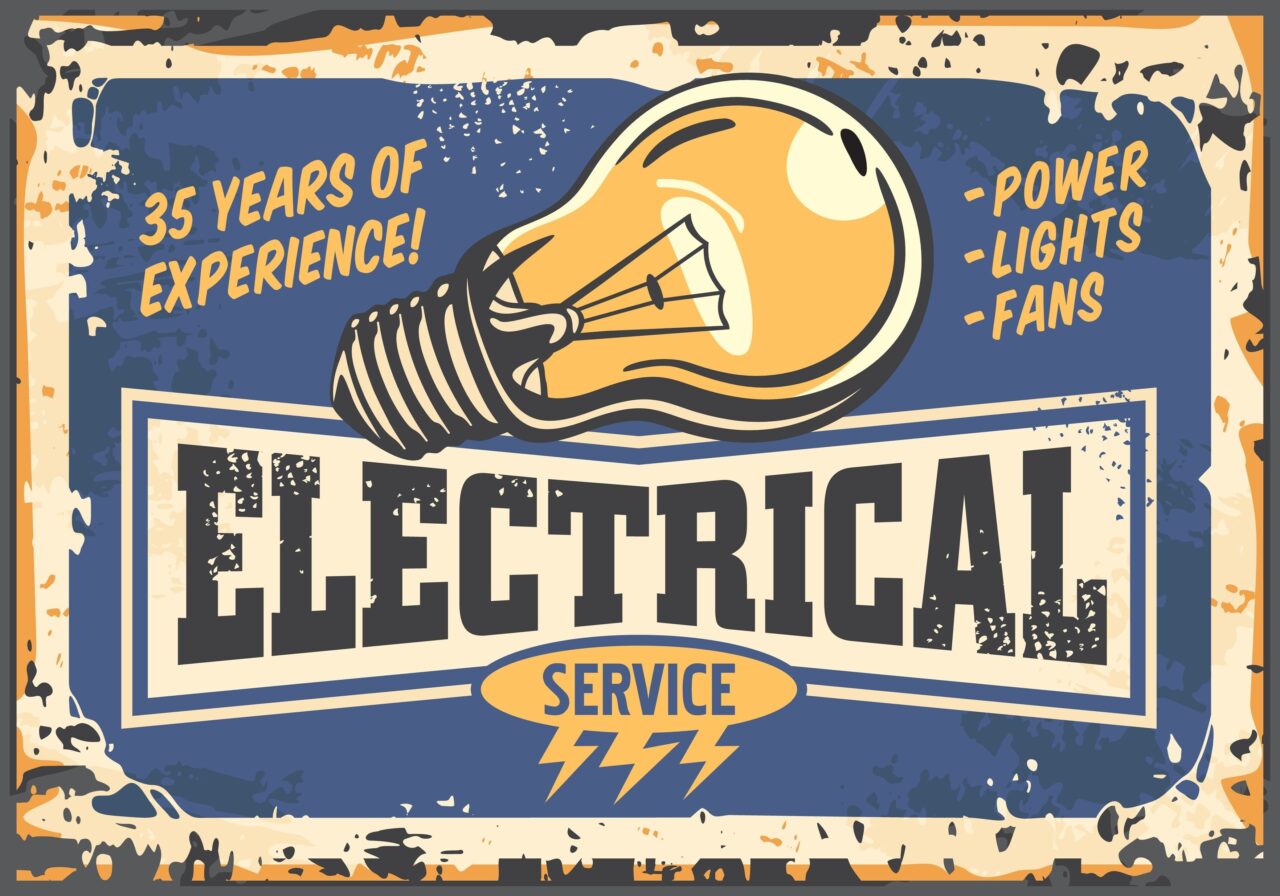 Example of electrician graphic design.