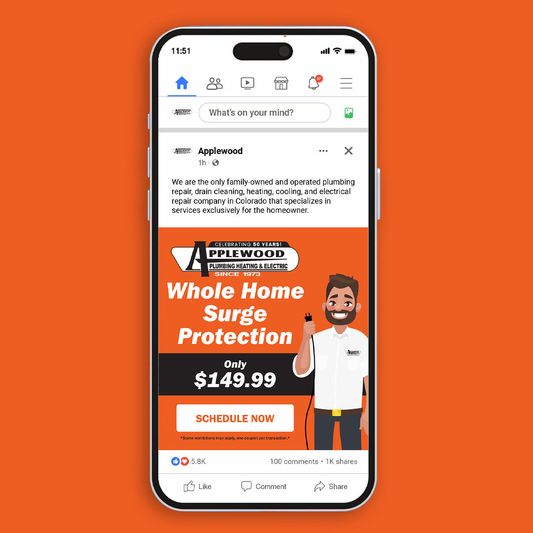 Facebook mobile ad example