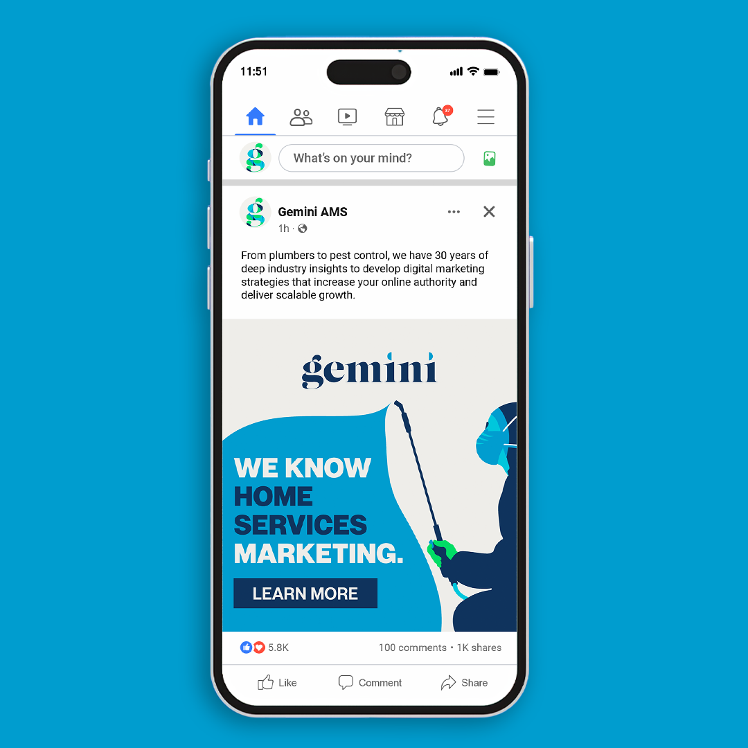 Facebook mobile ad example