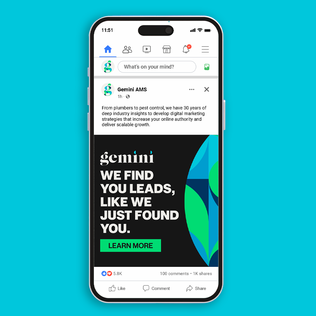 Facebook mobile ad example