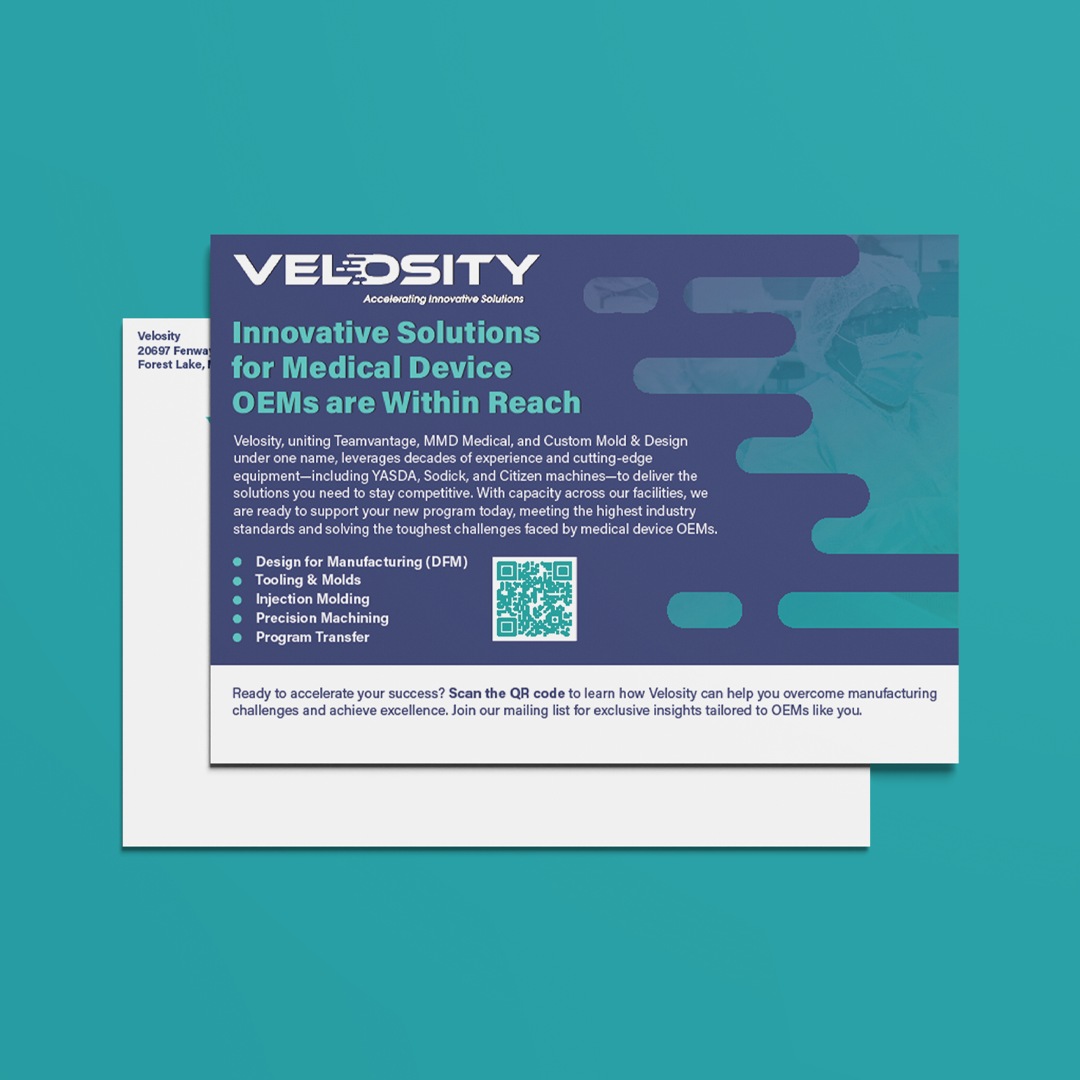 Printed postcard design example